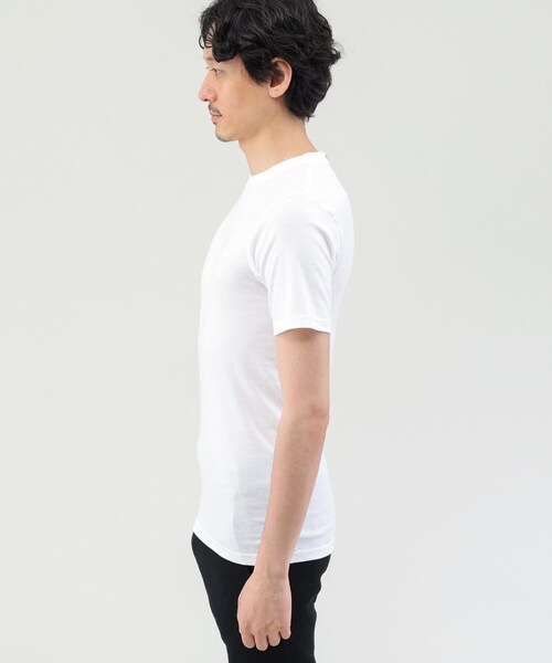 TAKEO KIKUCHI(タケオキクチ)の「【MADE IN JAPAN】ベーシック 半袖クルーネック Tシャツ(ルームウェア/パジャマ・メンズ・ホワイト/ライトグレー/ブラック・02/03)」の22枚目の写真