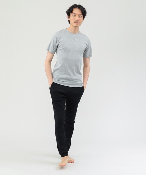 TAKEO KIKUCHI(タケオキクチ)の「【MADE IN JAPAN】ベーシック 半袖クルーネック Tシャツ(ルームウェア/パジャマ・メンズ・ホワイト/ライトグレー/ブラック・02/03)」の8枚目の写真