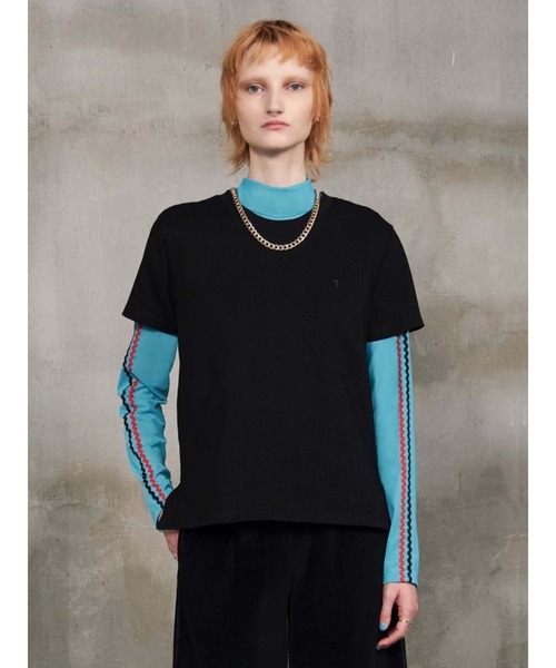 PAMEO POSE（パメオポーズ）の「My T-shirts（Tシャツ/カットソー・レディース・ホワイト/ブラック/パープル/オレンジ・FREE）」の3枚目の写真