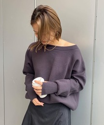 SHENERY | 2WAYスウェットライクニットプルオーバー(ニット/セーター)