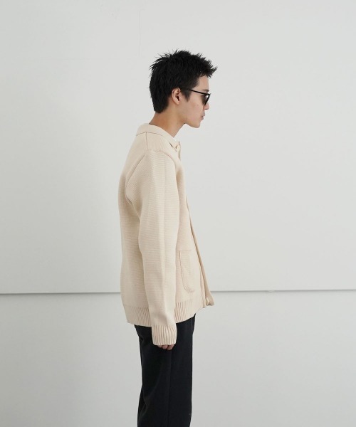 Arte Antwerp（アルテアントワープ）の「Arte Antwerp kyle pocket knit（ニット/セーター・メンズ・ボルドー/ブラック/クリーム・L/M）」の8枚目の写真