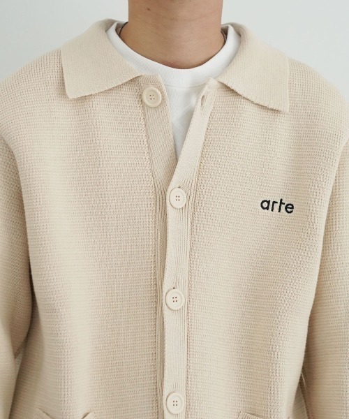 Arte Antwerp（アルテアントワープ）の「Arte Antwerp kyle pocket knit（ニット/セーター・メンズ・ボルドー/ブラック/クリーム・L/M）」の10枚目の写真