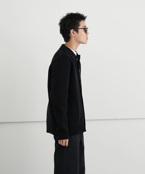 Arte Antwerp（アルテアントワープ）の「Arte Antwerp kyle pocket knit（ニット/セーター・メンズ・ボルドー/ブラック/クリーム・L/M）」の4枚目の写真