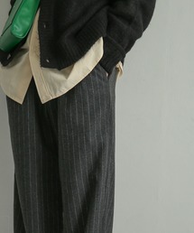 SENSE OF PLACE by URBAN RESEARCH | ストライプウールブレンドワイドパンツ(スラックス)