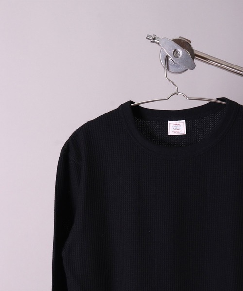 JEMORGAN(ジェーイーモーガン)の「(LK)【JEMORGAN】【パックT】ワッフル 長袖 Tシャツ(Tシャツ/カットソー・メンズ・ホワイト/ブラック/杢グレー/ナチュラル・MEDIUM/LARGE/X-LARGE)」の2枚目の写真