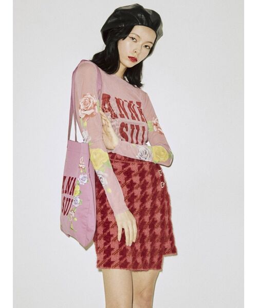 jouetie(ジュエティ)の「ANNA SUI メッシュフィットトップス【コラボ】(Tシャツ/カットソー・レディース・ピンク/パープル/ブラック・MEDIUM)」の11枚目の写真