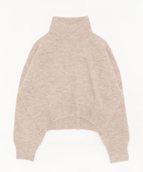 REDYAZEL（レディアゼル）の「タートルショート丈ニット（ニット/セーター・レディース・パープル/ブラック/ライトベージュ・FREE）」の21枚目の写真