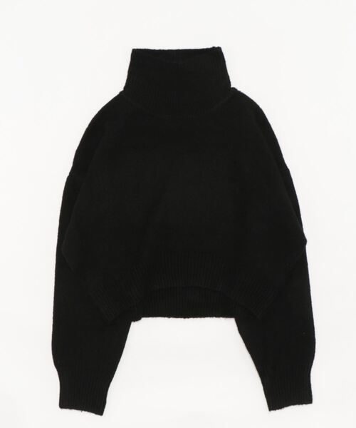 REDYAZEL（レディアゼル）の「タートルショート丈ニット（ニット/セーター・レディース・パープル/ブラック/ライトベージュ・FREE）」の16枚目の写真