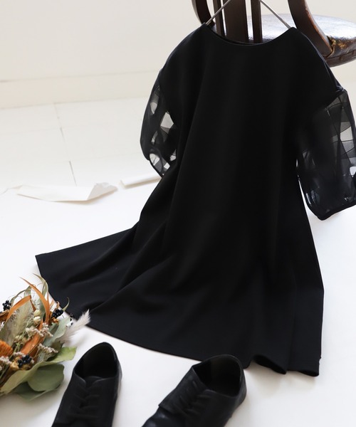 antiqua(アンティカ)の「チェック柄ワンピース(ワンピース・キッズ・ブラック・130/140/150/160)」の7枚目の写真