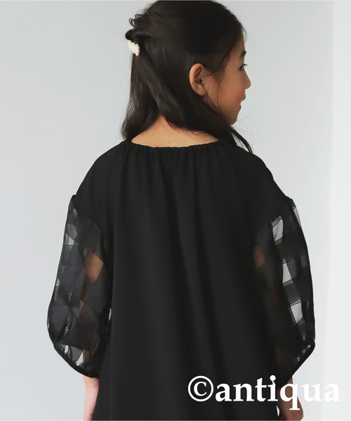 antiqua(アンティカ)の「チェック柄ワンピース(ワンピース・キッズ・ブラック・130/140/150/160)」の14枚目の写真