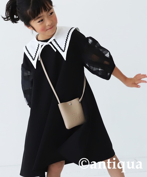 antiqua(アンティカ)の「チェック柄ワンピース(ワンピース・キッズ・ブラック・130/140/150/160)」の9枚目の写真