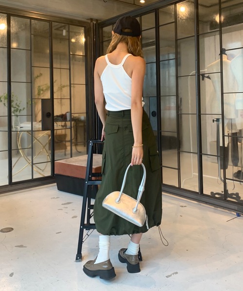 SHAGGIE（シャギー）の「【カップお取り外し可能】ホルターネックリブトップインナー（キャミソール・レディース・イエロー/ホワイト/ブラック・FREE）」の22枚目の写真