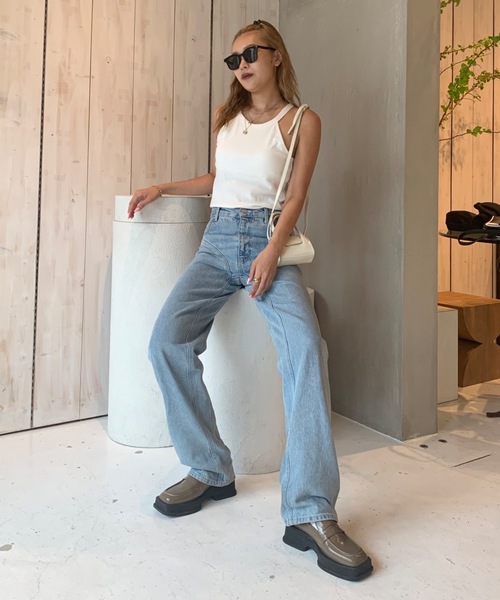 SHAGGIE（シャギー）の「【カップお取り外し可能】ホルターネックリブトップインナー（キャミソール・レディース・イエロー/ホワイト/ブラック・FREE）」の19枚目の写真