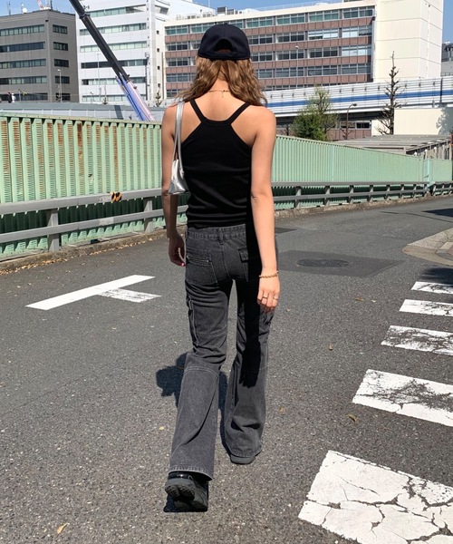 SHAGGIE（シャギー）の「【カップお取り外し可能】ホルターネックリブトップインナー（キャミソール・レディース・イエロー/ホワイト/ブラック・FREE）」の9枚目の写真