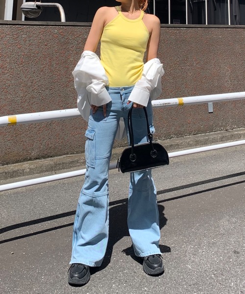 SHAGGIE（シャギー）の「【カップお取り外し可能】ホルターネックリブトップインナー（キャミソール・レディース・イエロー/ホワイト/ブラック・FREE）」の13枚目の写真