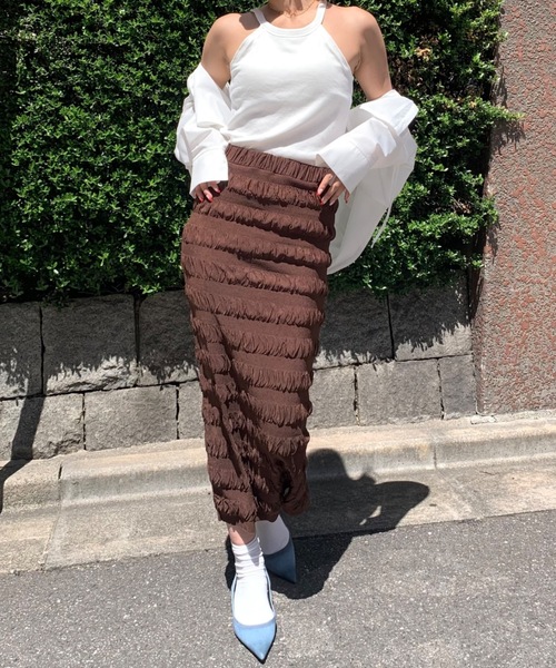 SHAGGIE（シャギー）の「【カップお取り外し可能】ホルターネックリブトップインナー（キャミソール・レディース・イエロー/ホワイト/ブラック・FREE）」の15枚目の写真