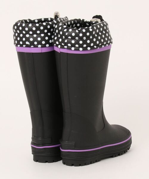 Parade(パレード)の「【防水・防滑】フード付き防寒レインブーツ 6112(レインシューズ・キッズ・ブラック・19.0cm/20.0cm/24.0cm/21.0cm/23.0cm/22.0cm)」の3枚目の写真