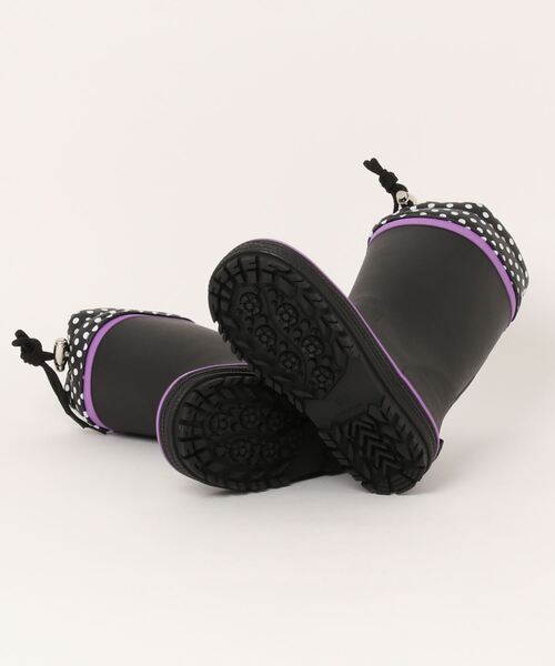 Parade(パレード)の「【防水・防滑】フード付き防寒レインブーツ 6112(レインシューズ・キッズ・ブラック・19.0cm/20.0cm/24.0cm/21.0cm/23.0cm/22.0cm)」の2枚目の写真