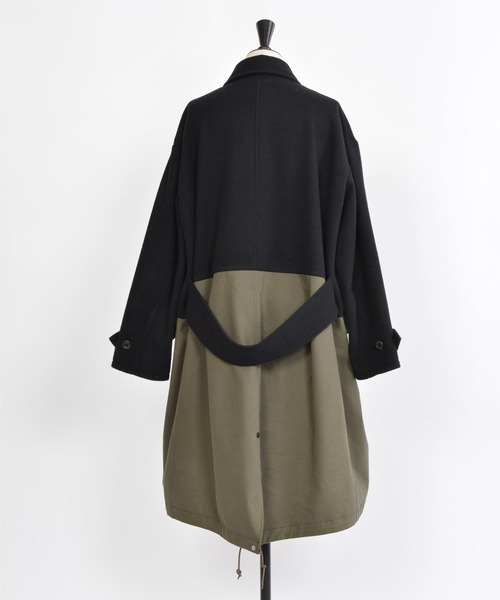 gomme（ゴム）の「モッサ 比翼コート（ステンカラーコート）」 - WEAR