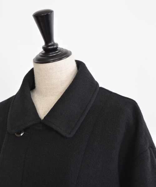 gomme（ゴム）の「モッサ 比翼コート（ステンカラーコート）」 - WEAR