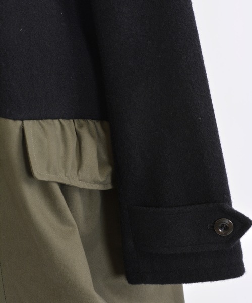 gomme（ゴム）の「モッサ 比翼コート（ステンカラーコート）」 - WEAR