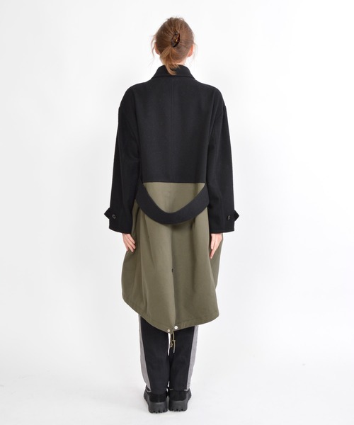 gomme（ゴム）の「モッサ 比翼コート（ステンカラーコート）」 - WEAR