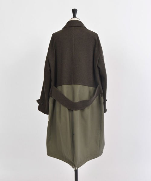 gomme（ゴム）の「モッサ 比翼コート（ステンカラーコート）」 - WEAR