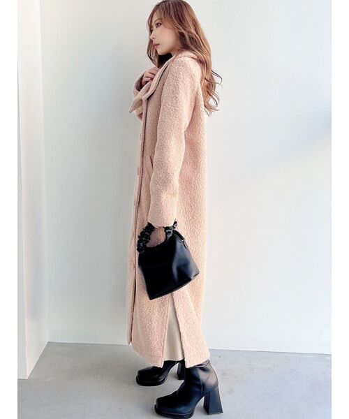 RESEXXY（リゼクシー）の「アシメカラーロングコート（チェスターコート・レディース・ブルー/ブラック/ベージュ・FREE）」の5枚目の写真