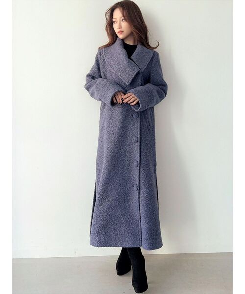 RESEXXY（リゼクシー）の「アシメカラーロングコート（チェスターコート・レディース・ブルー/ブラック/ベージュ・FREE）」の11枚目の写真
