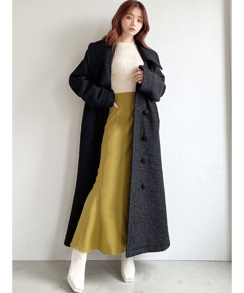 RESEXXY（リゼクシー）の「アシメカラーロングコート（チェスターコート・レディース・ブルー/ブラック/ベージュ・FREE）」の13枚目の写真