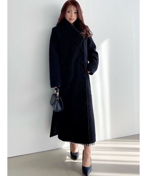 RESEXXY（リゼクシー）の「アシメカラーロングコート（チェスターコート・レディース・ブルー/ブラック/ベージュ・FREE）」の15枚目の写真