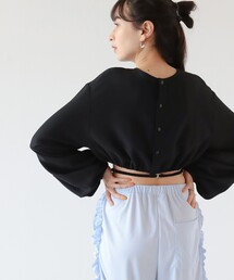 Ray BEAMS | Ray BEAMS / シャーリング ベルト ブラウス(シャツ/ブラウス)