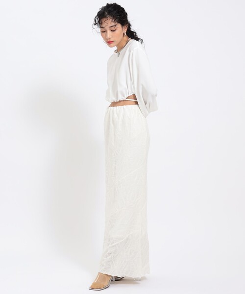 Ray BEAMS（レイビームス）の「Ray BEAMS / シャーリング ベルト ブラウス（シャツ/ブラウス・レディース・ブラック/ホワイト・0/1）」の12枚目の写真