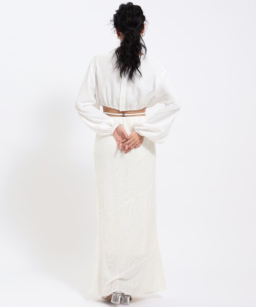 Ray BEAMS（レイビームス）の「Ray BEAMS / シャーリング ベルト ブラウス（シャツ/ブラウス・レディース・ブラック/ホワイト・0/1）」の21枚目の写真