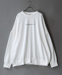SITRY | oversize 2way stitch logo sweat shirt/オーバーサイズ 2way ワンポイント刺繍 スウェット シャツ/トレーナー(スウェット)