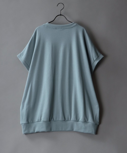 SITRY(シトリー)の「oversize 2way stitch logo sweat shirt/オーバーサイズ 2way ワンポイント刺繍 スウェット シャツ/トレーナー(スウェット・メンズ・ホワイト/ブラック/グレイッシュブルー・M/L)」の10枚目の写真