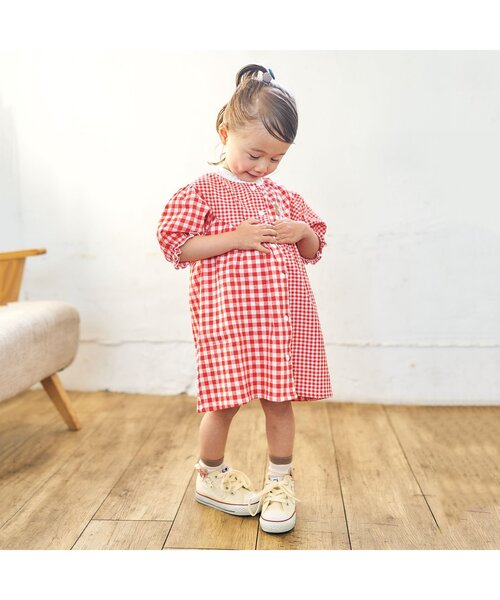 apres les cours（アプレレクール）の「tiny bear クルミボタンヘアゴム（ヘアゴム・キッズ・チェック/インディゴブルー・FREE）」の5枚目の写真