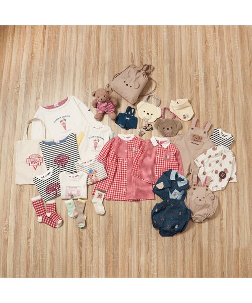 apres les cours（アプレレクール）の「tiny bear クルミボタンヘアゴム（ヘアゴム・キッズ・チェック/インディゴブルー・FREE）」の8枚目の写真