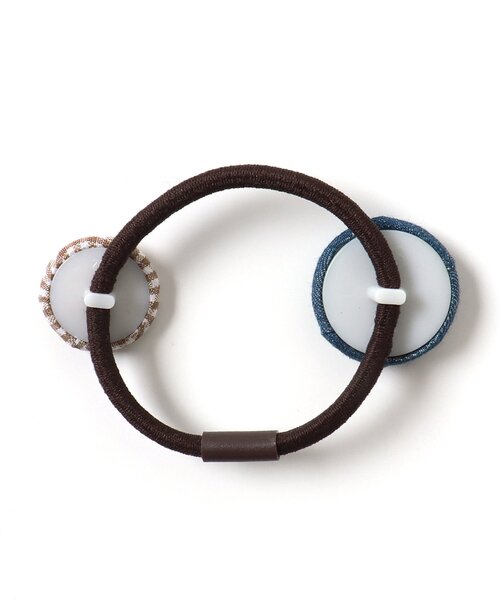 apres les cours（アプレレクール）の「tiny bear クルミボタンヘアゴム（ヘアゴム・キッズ・チェック/インディゴブルー・FREE）」の12枚目の写真