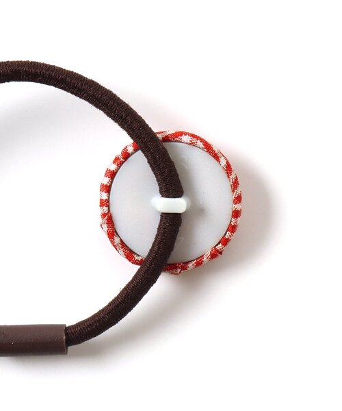 apres les cours（アプレレクール）の「tiny bear クルミボタンヘアゴム（ヘアゴム・キッズ・チェック/インディゴブルー・FREE）」の15枚目の写真