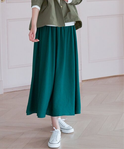 ikka(イッカ)の「ボリュームギャザースラブスカート(スカート・レディース・ダークグリーン・S/M/L)」の15枚目の写真