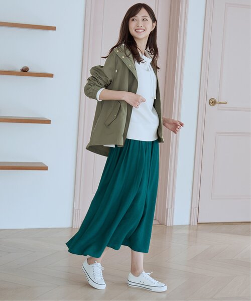ikka(イッカ)の「ボリュームギャザースラブスカート(スカート・レディース・ダークグリーン・S/M/L)」の10枚目の写真