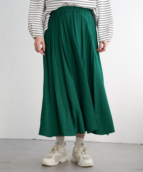 ikka(イッカ)の「ボリュームギャザースラブスカート(スカート・レディース・ダークグリーン・S/M/L)」の21枚目の写真