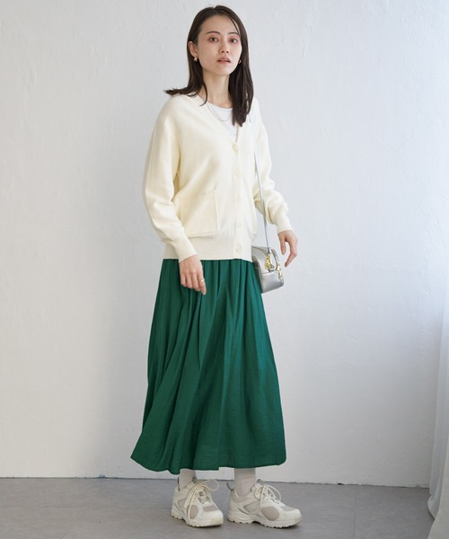 ikka(イッカ)の「ボリュームギャザースラブスカート(スカート・レディース・ダークグリーン・S/M/L)」の22枚目の写真