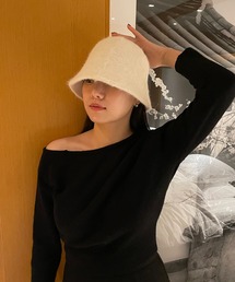 cream creme（クリームクレーム）の「アンゴラ バケット ハット（ハット）」