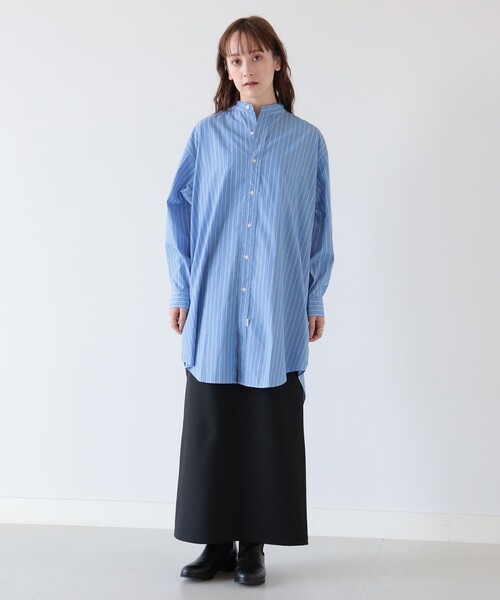 Ray BEAMS(レイビームス)の「GYMPHLEX / バンドカラー チュニック(チュニック・レディース・ブルー/ピンク・14)」の10枚目の写真