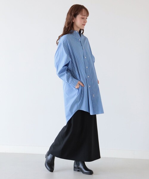 Ray BEAMS(レイビームス)の「GYMPHLEX / バンドカラー チュニック(チュニック・レディース・ブルー/ピンク・14)」の12枚目の写真