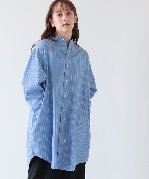 Ray BEAMS(レイビームス)の「GYMPHLEX / バンドカラー チュニック(チュニック・レディース・ブルー/ピンク・14)」の15枚目の写真