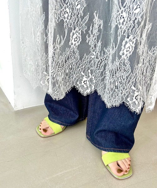 ORiental TRaffic（オリエンタルトラフィック）の「■メタリックラインミドルヒールサンダル/31209（サンダル・レディース・ブルー/ブラック/ピンク/グリーン/ベージュ・SS/S/M/L/LL/3L）」の19枚目の写真