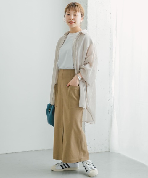 ITEMS URBANRESEARCH（アイテムズ アーバンリサーチ）の「ヨウリュウシアービッグシャツ（シャツ/ブラウス・レディース・チャコールグレー/ライトブルー/オフホワイト/パープル/ベージュ・FREE）」の14枚目の写真